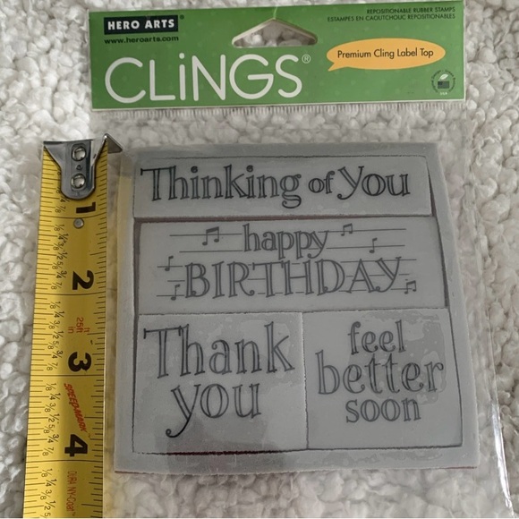 Hero Arts Clings Stamps Set of 5 New in Packages Black Rubber Creative - Picture 5 of 8